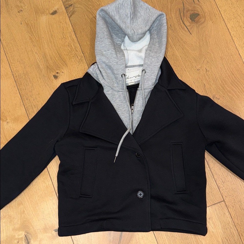 Vintage Havana Blazer Hoodie Jacket Black Size Small